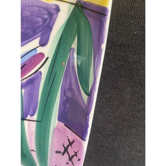 Italian fine pottery platter. Bright colored. See photos - Picture 5 of 6